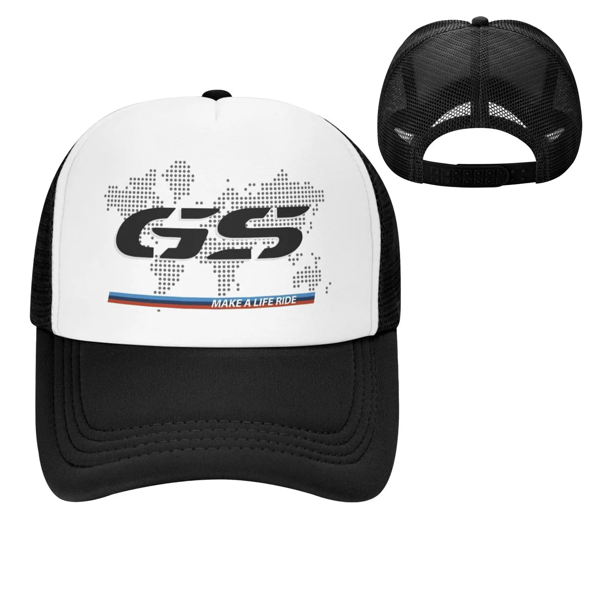 GS World Map Motorcycle Trucker Hat Adult Fashion Hats Sun Caps