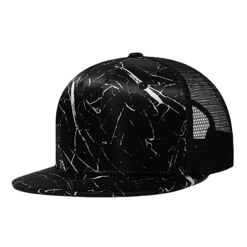 Hip-hop Flat Brim Baseball Cap Breathable Mesh Cap Spring Summer