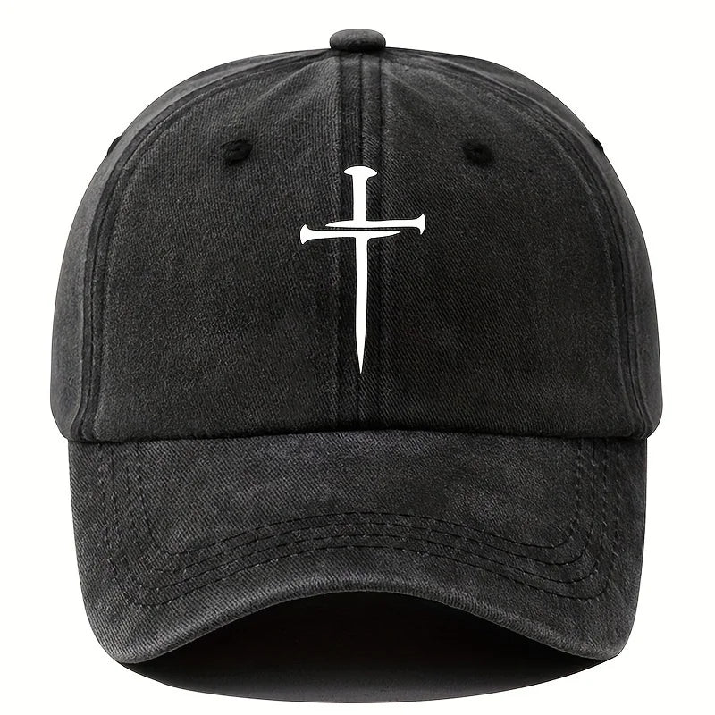 Retro Washed Cross Baseball Cap with Outdoor Activity and Party Fashion Hat