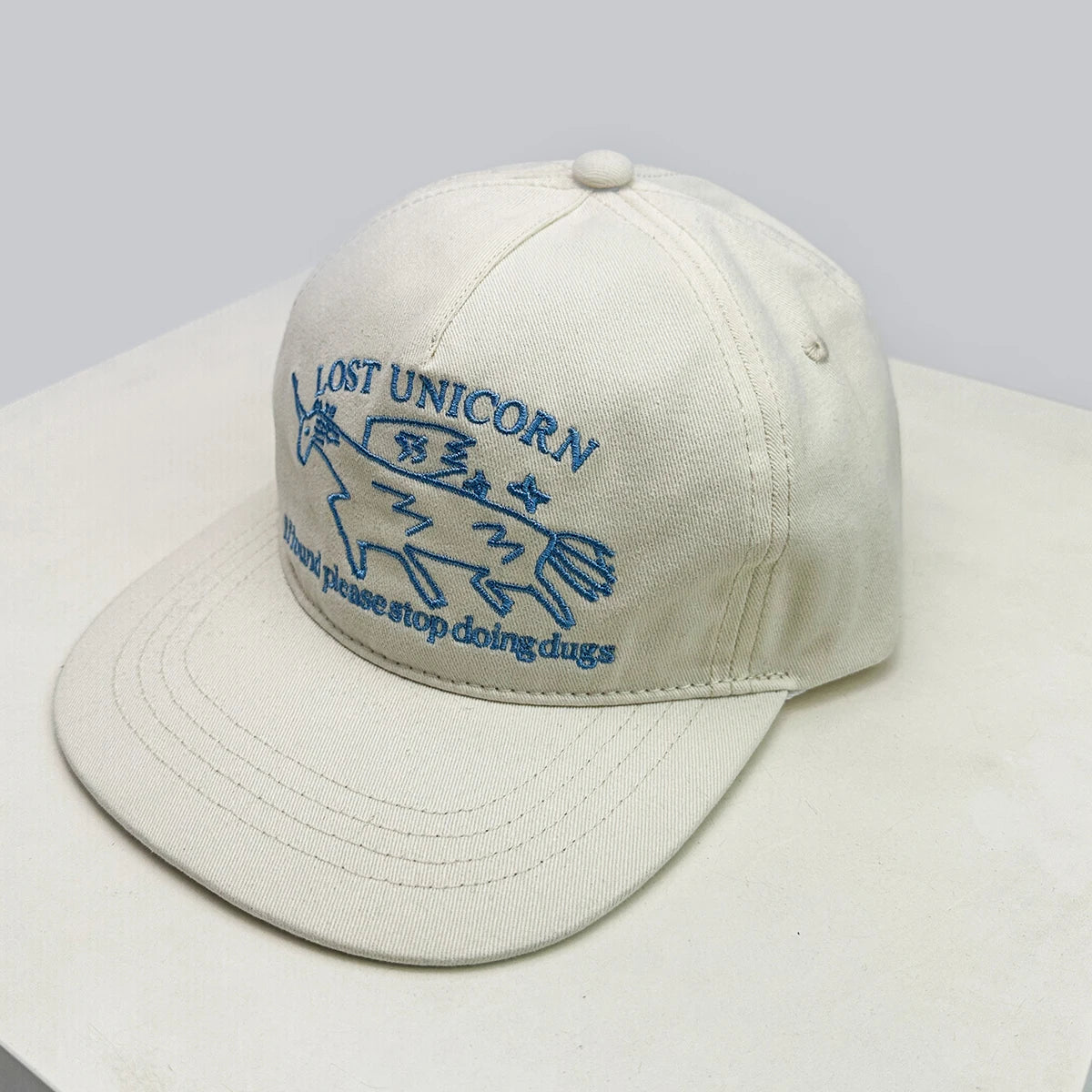 New Unisex Niche Unicorn Letters Embroidery Baseball Hats Flat Eave Sunshade