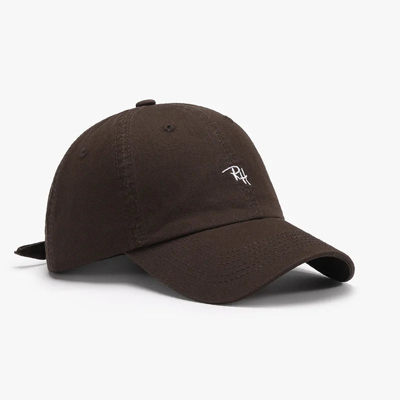 Soft Top Embroidered Letter Men's Breathable Sun Shading Baseball Cap For Outdoor Travel Duckbill Cap
