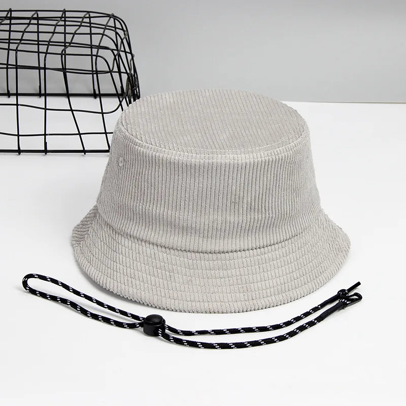 Dad Winter Hat Lady Outdoors Corduroy Bucket Hats Men