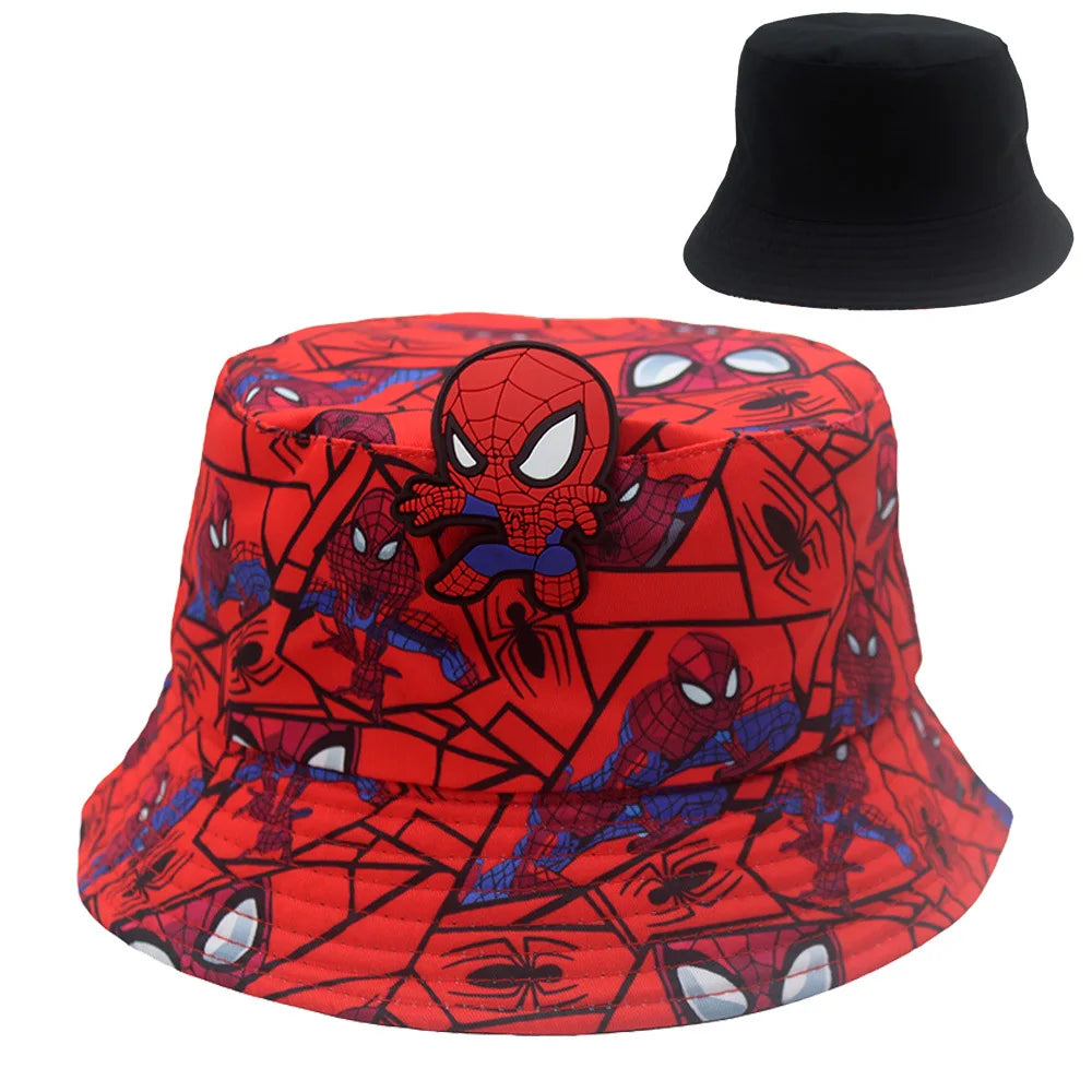 Cartoon Spider-Man Print Fisherman Hat