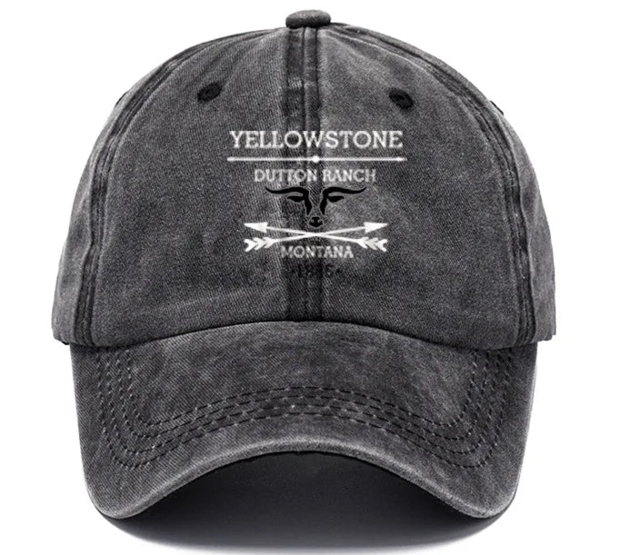 Washed Baseball Cap Print Adjustable Hat