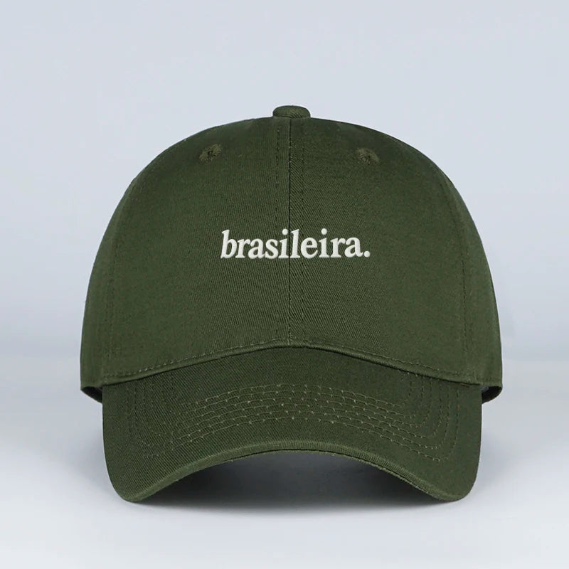 "Brasileira" Embroidered Multi-color Baseball Cap For Men Women