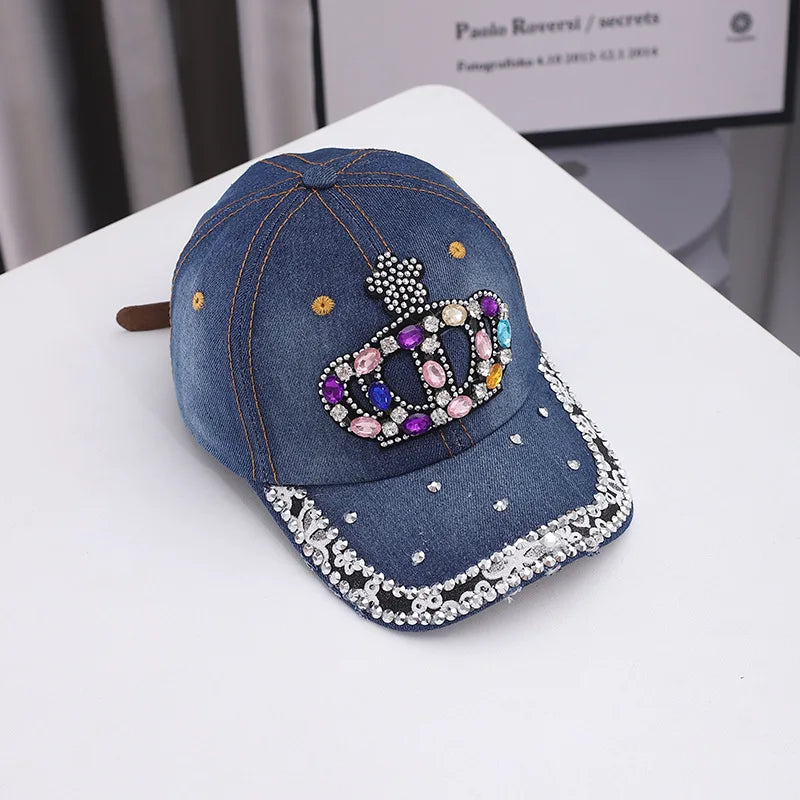 Creative Rivet Denim Duckbill Cap Outdoor Leisure Hat