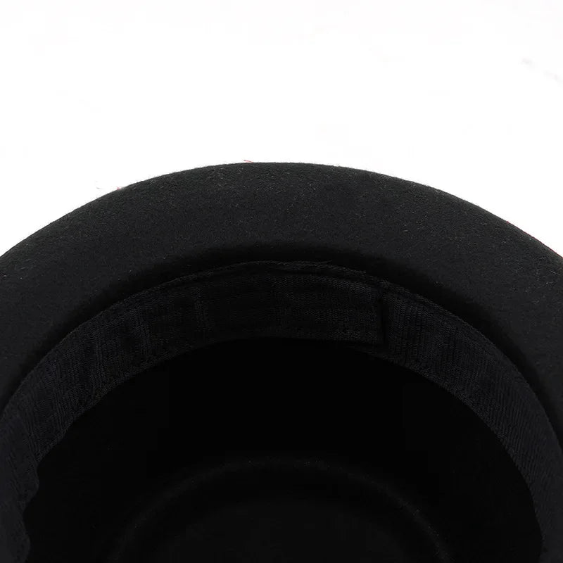 Pork Pie Hat Billycock Felt Small Brim Bowler Hat
