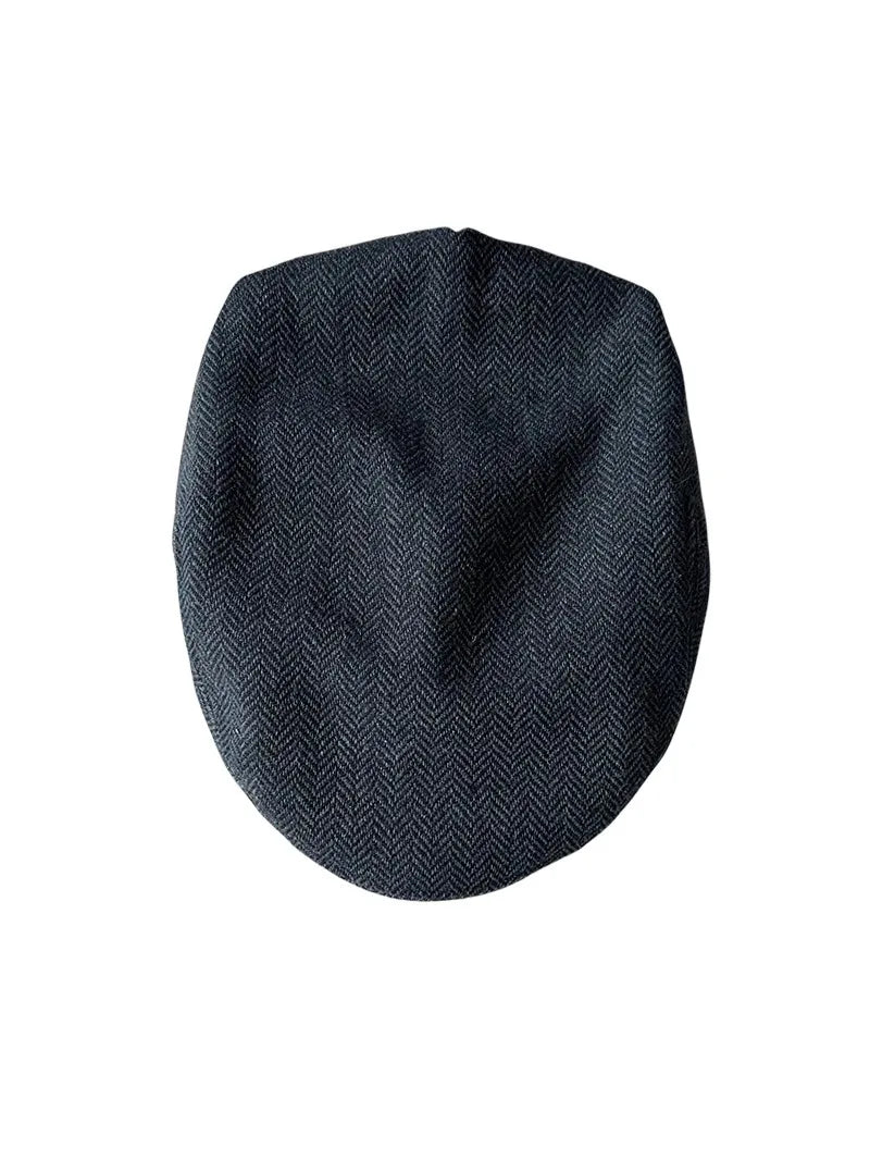 New Autumn Winter Blue Herringbone Hats Men Berets Cap