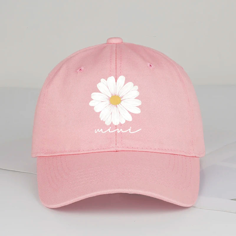 "Mini" Daisy Flower Print Baseball Cap