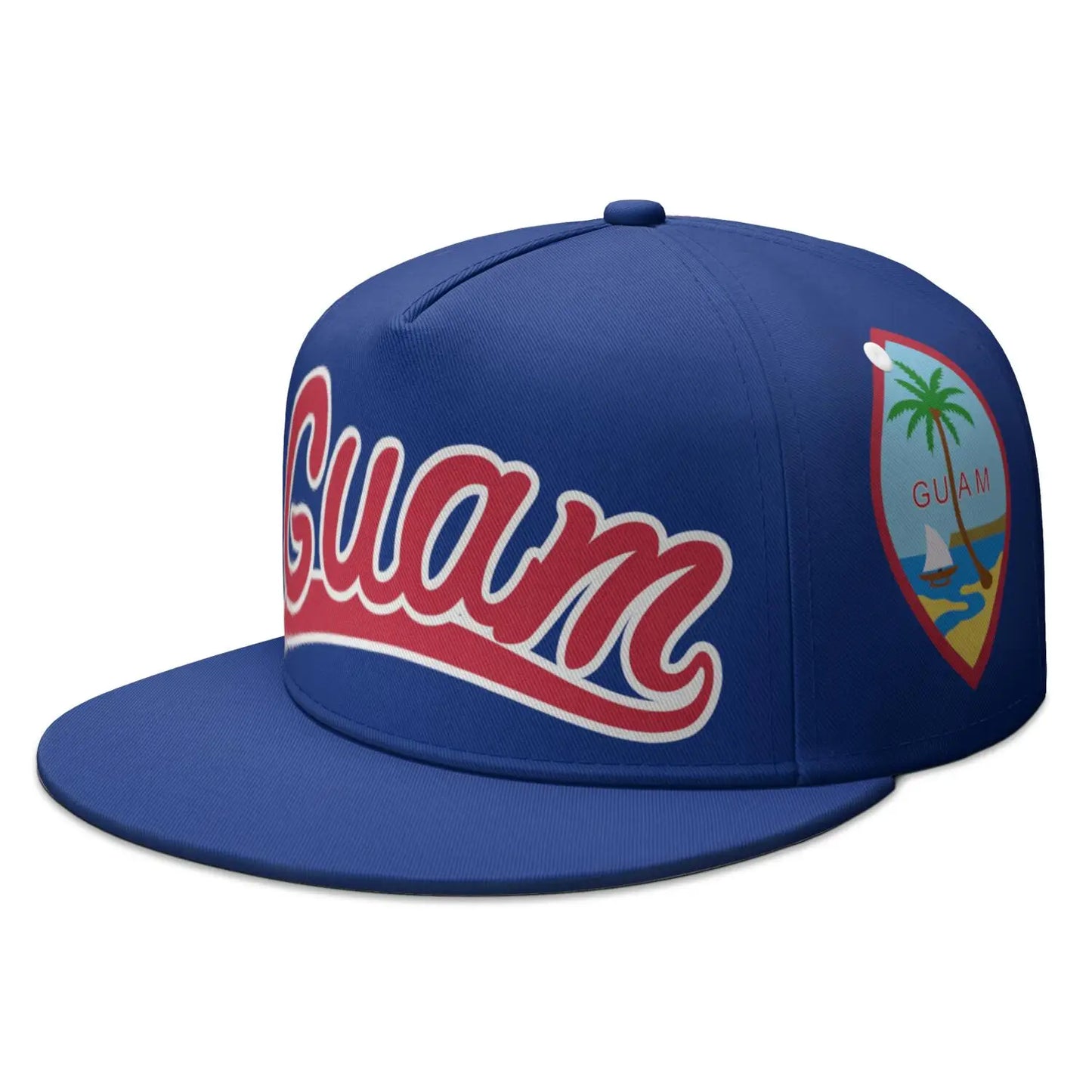 Guam Flat Brimmed Cap Free Custom Made Name Number Team