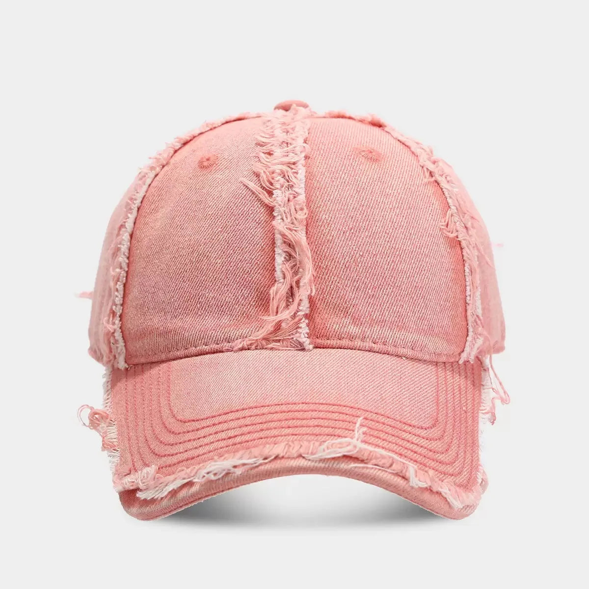 Spring Summer Denim Rough Edge Soft Top Baseball Cap