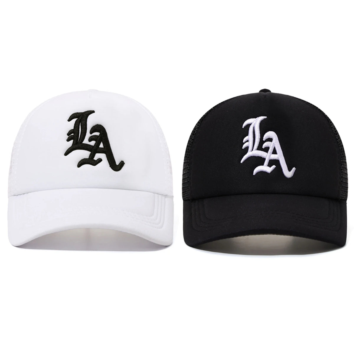 LA Embroidery Breathable Truck Hat Hip Hop Street Baseball Hat American Sunshade Couple Hat