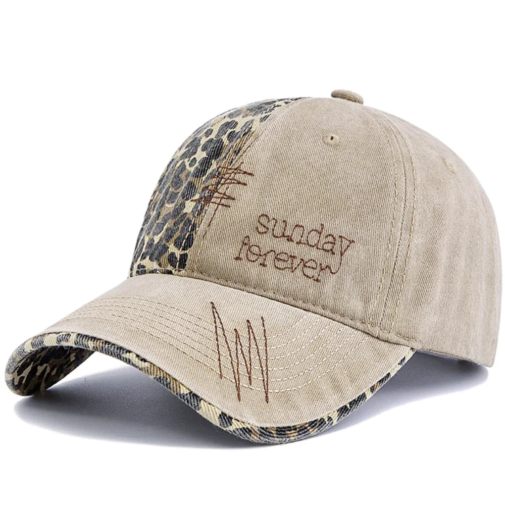 Y2K Baseball Cap Fashion Leopard Patch For Women