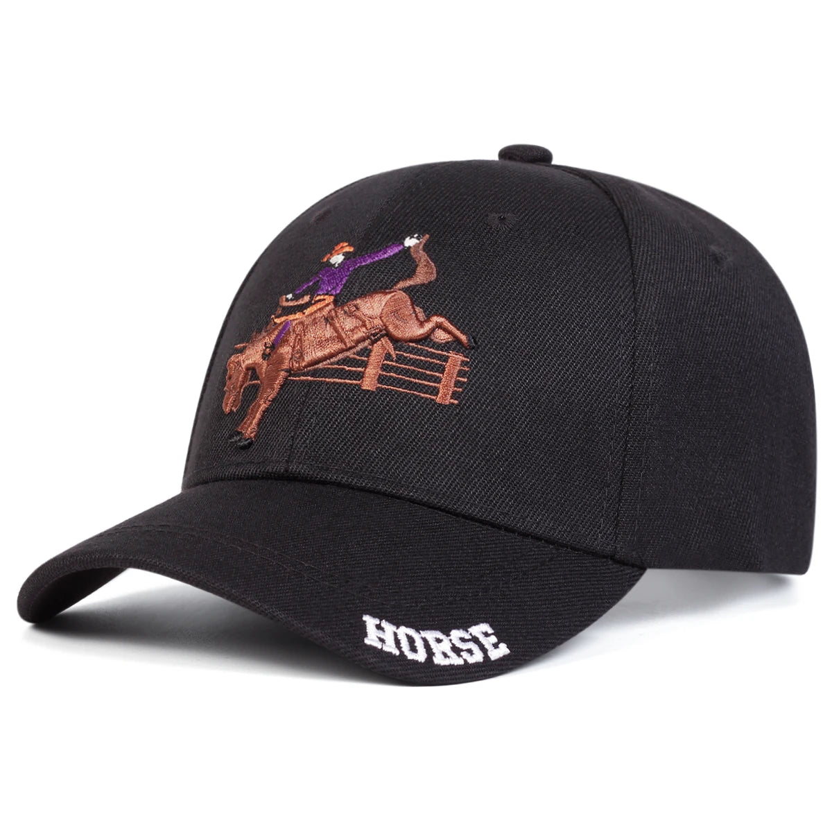 Unisex Horse Riding Embroidery Baseball Caps Spring Autumn Outdoor