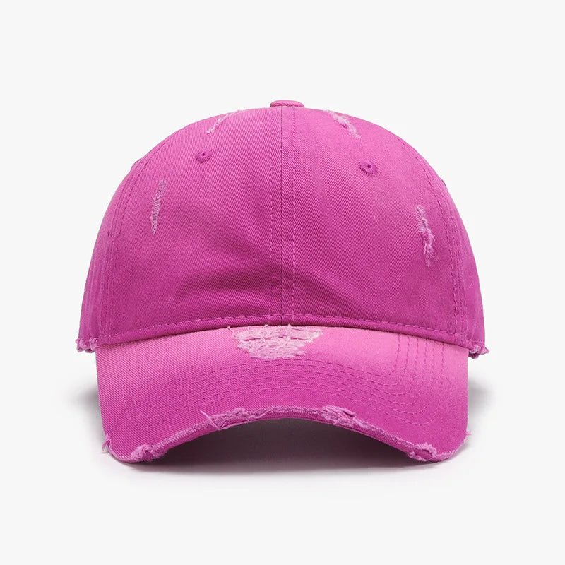 Women's Washed Distressed Baseball Cap For Outdoor Sports