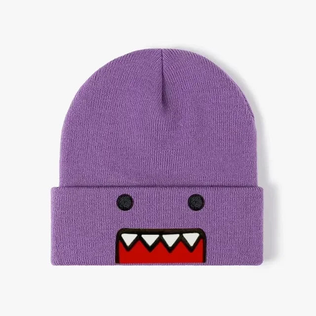 Cartoon Embroidered Knitted Hat Autumn Winter Outdoor