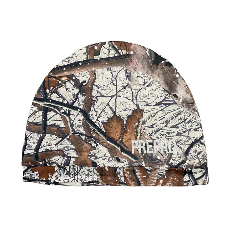 Retro Hip-Hop Camouflage Leaf Print Pullover Hat