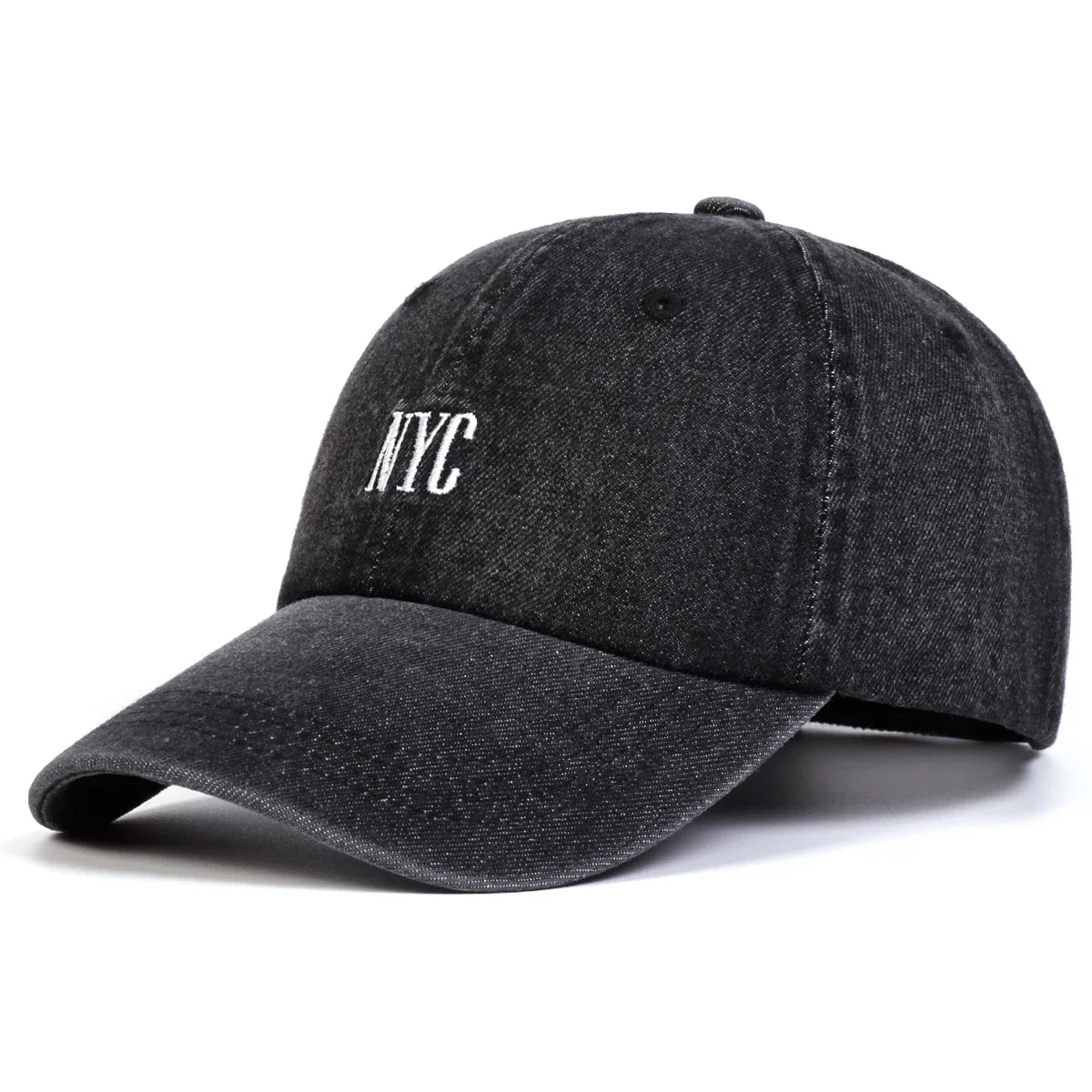 Unisex NYC Embroidery Denim Baseball Caps Spring Autumn