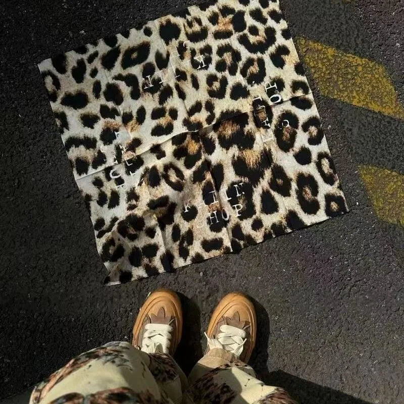 New Hip Hop Punk Leopard Print Cotton Scarf Breathable Cap