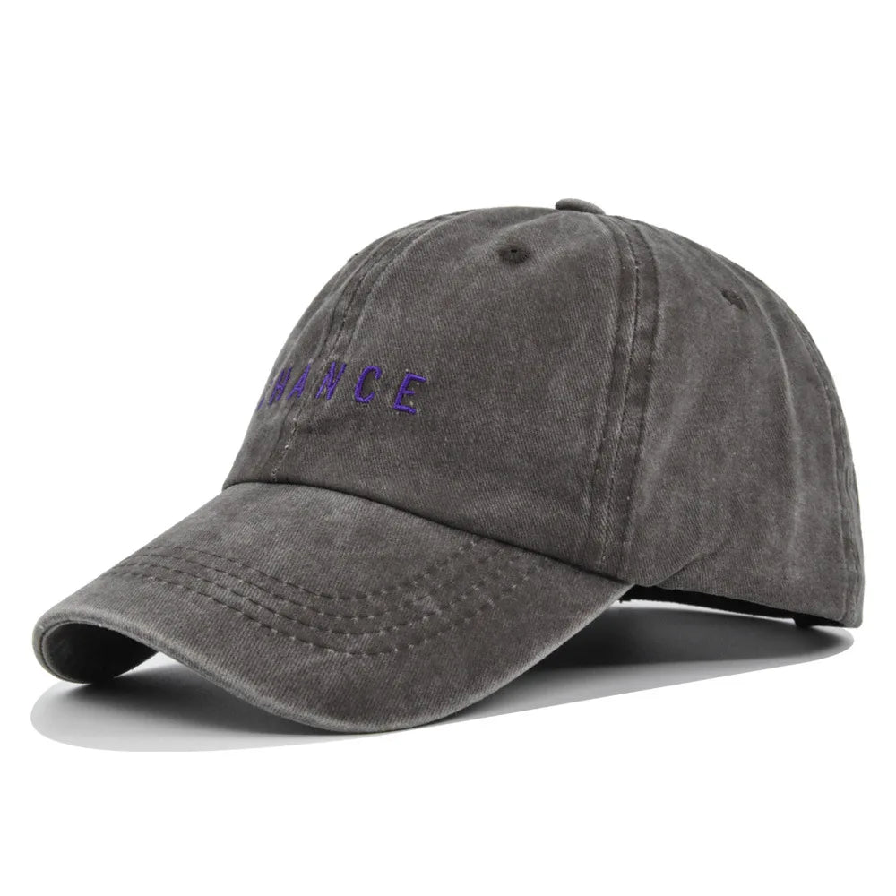 Retro Chance Letter Embroidery Baseball Caps Men