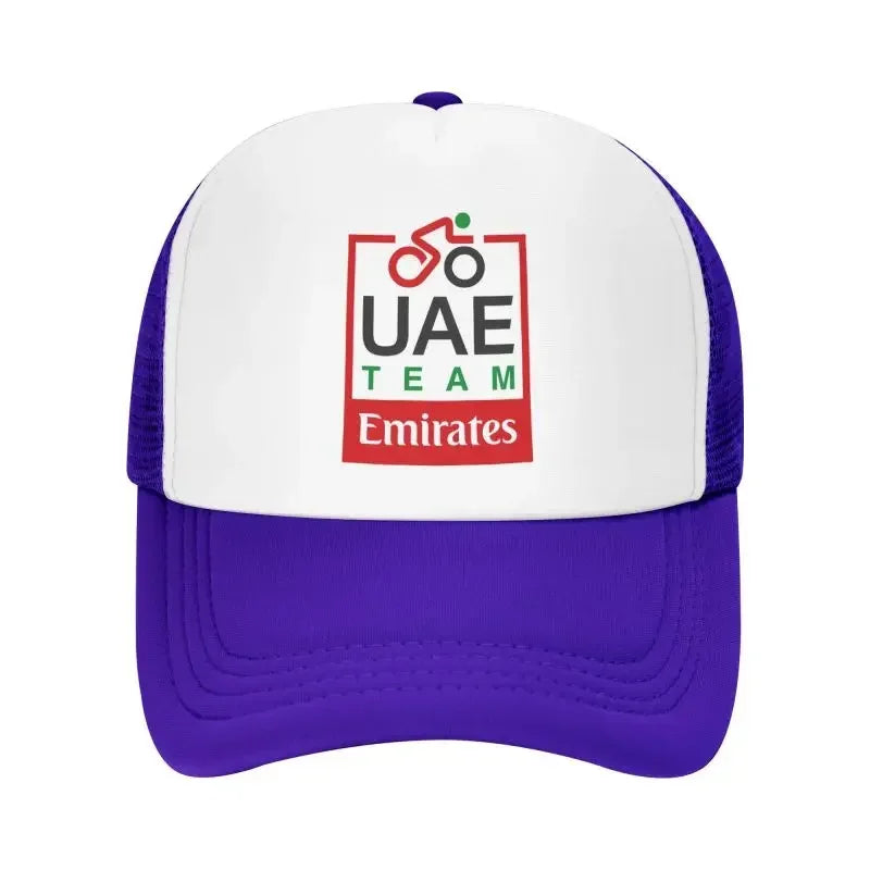 UAE Road Vehicle Print Mesh Baseball Cap Summer