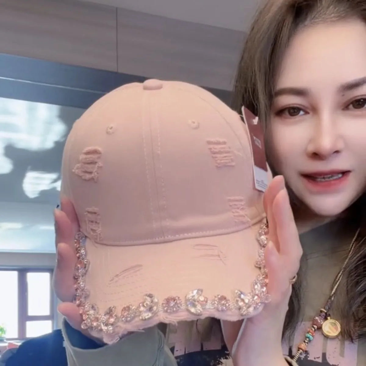 Cotton Pink Lady Baseball Hat Women Leisure Visors Cap