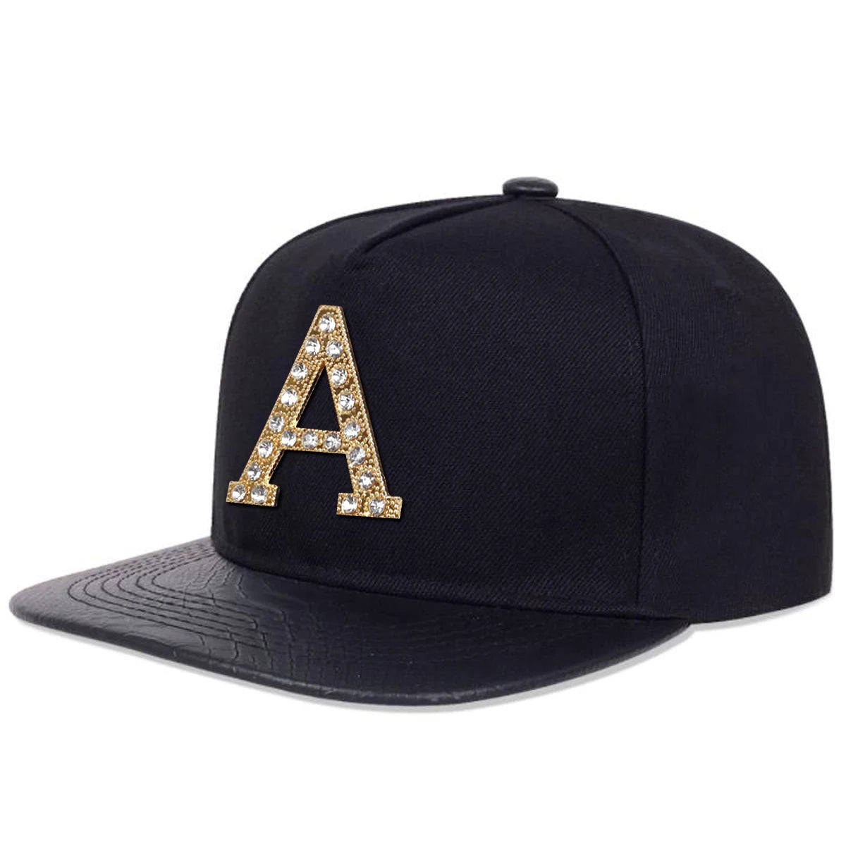 Unisex A Letter Label With Drill Hip-Hop Hats Spring Autum