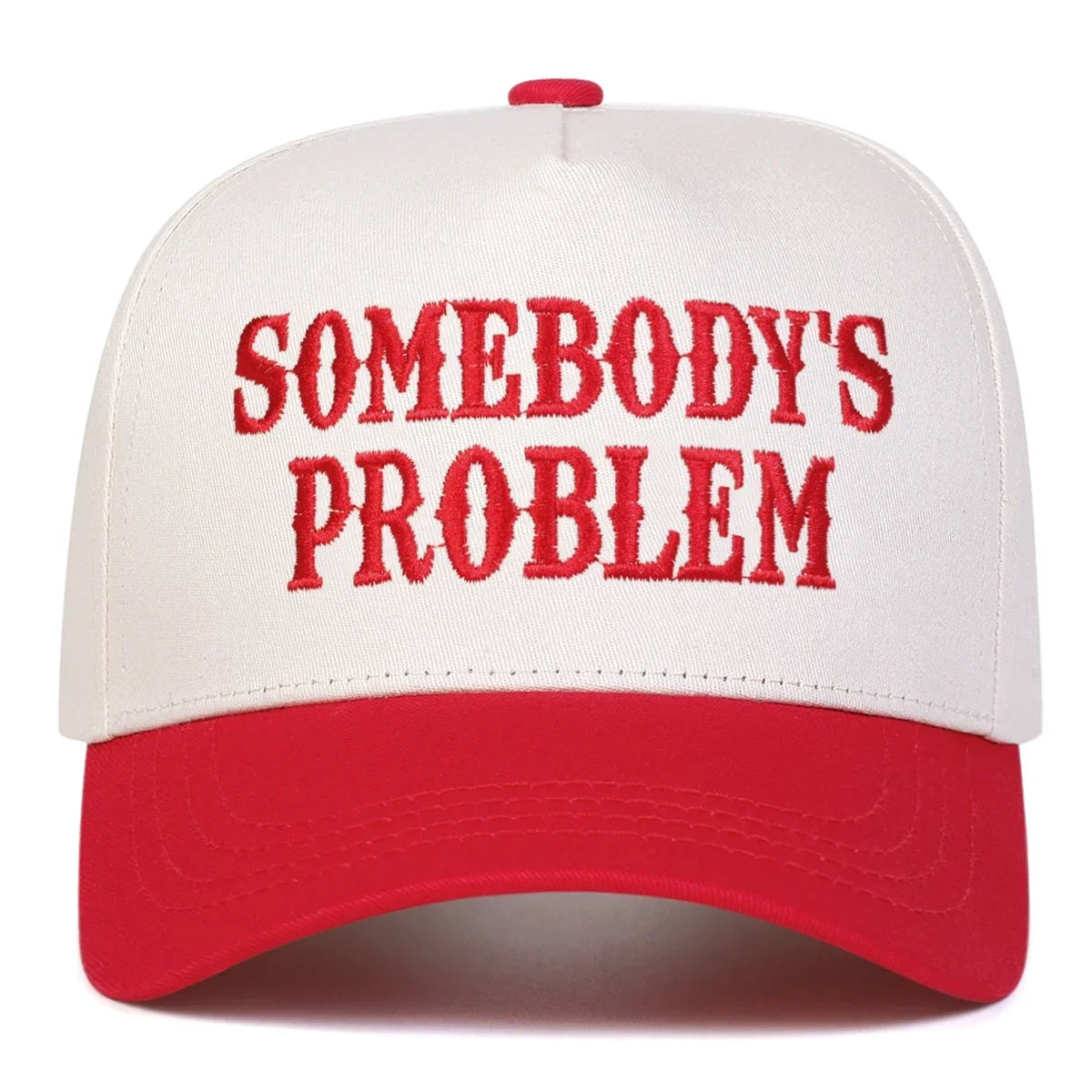 Unisex Somebody's Problem Letter Embroidery Baseball Caps Spring Autumn