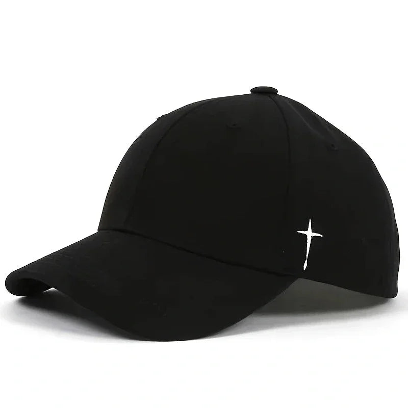 Unisex Cross Embroidery Snapback Baseball Caps Spring and Autumn