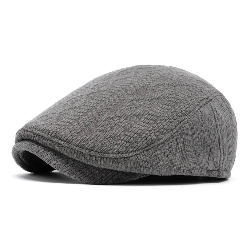 Men Autumn Winter Warm Beret Painter Hat Knitted Cap