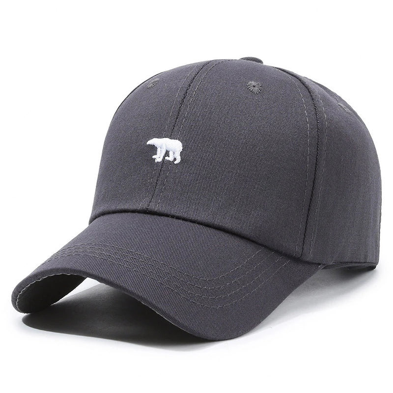 Baseball Cap New Spring Summer Solid Sunhat Embroidered Polar Bear Men Women