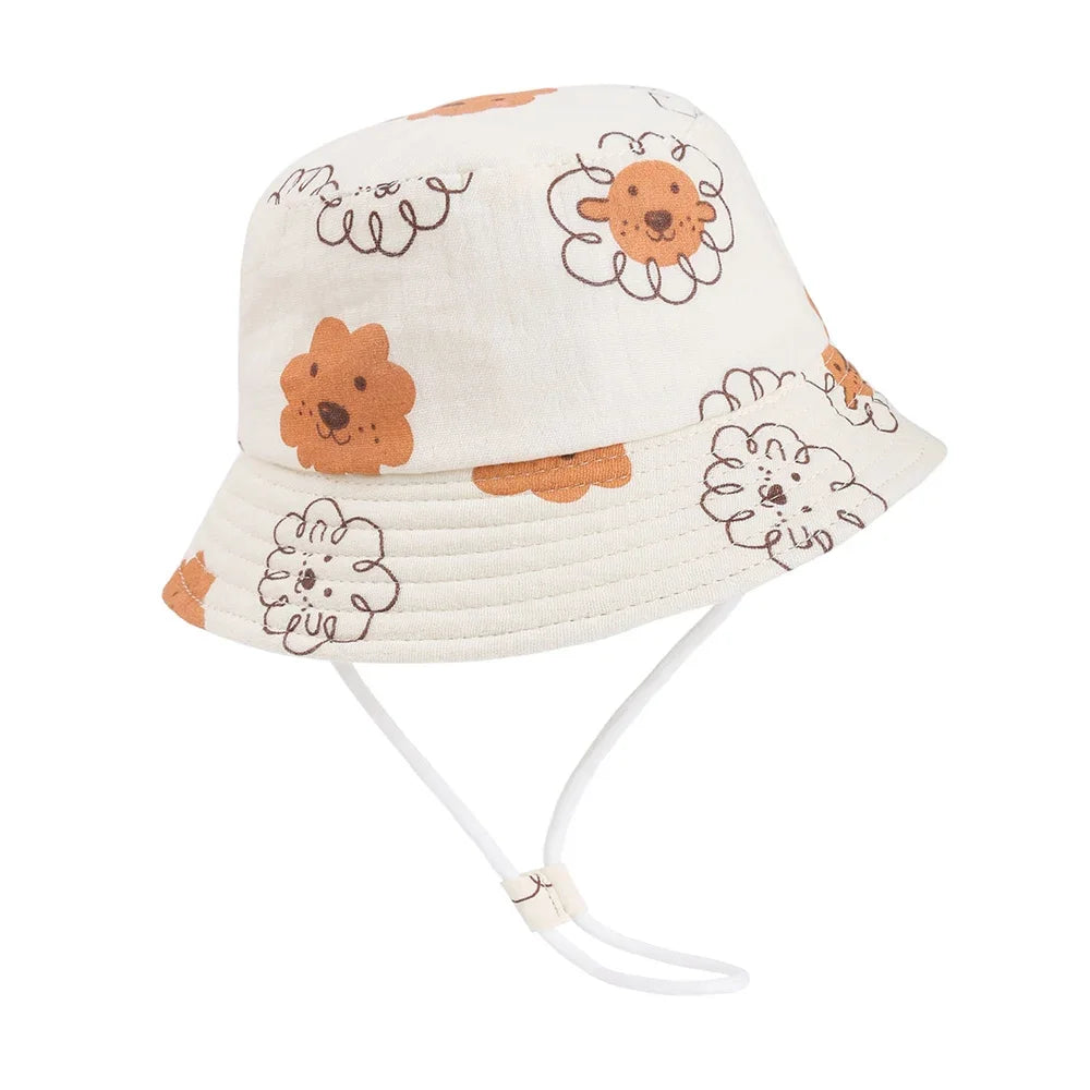 Children Bucket Hats Summer Autumn Cotton Yarn Breathable Baby Hat