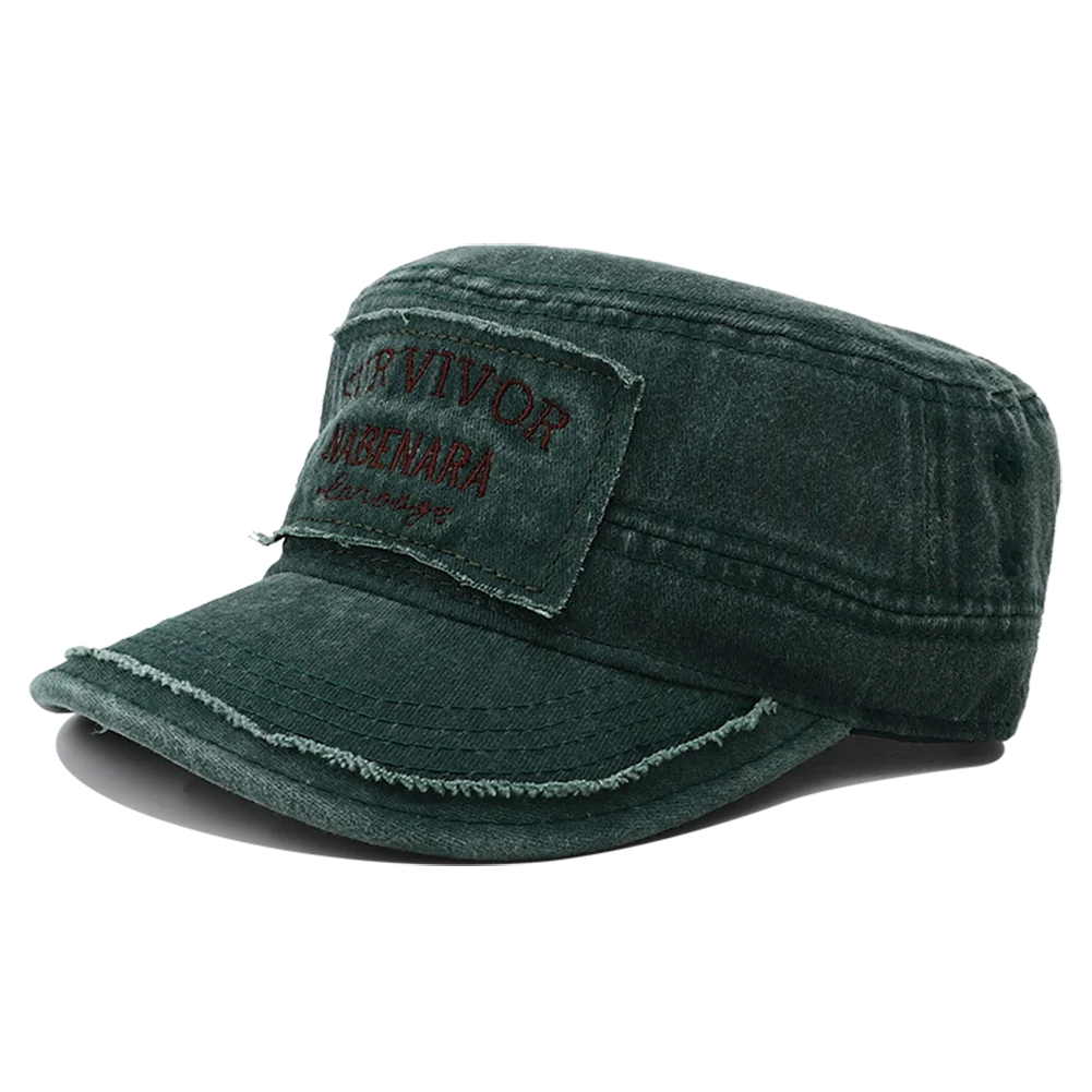 2026 New Embroidery Military Flat Top Hat