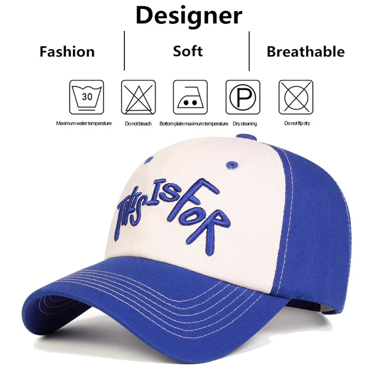 Unisex This Is For Letter Embroidery Baseball Caps Spring and Autumn