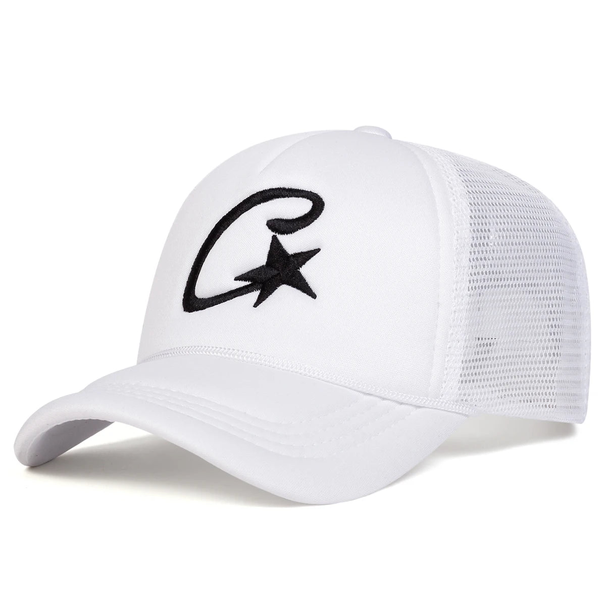 Unisex C Letter Pentagram Embroidery Baseball Net Caps Spring and Summer