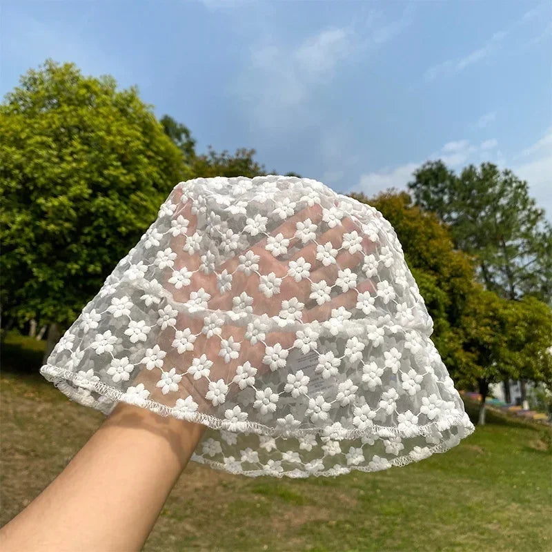Lace Fashion Summer Breathable Shade Sun Bucket Hat