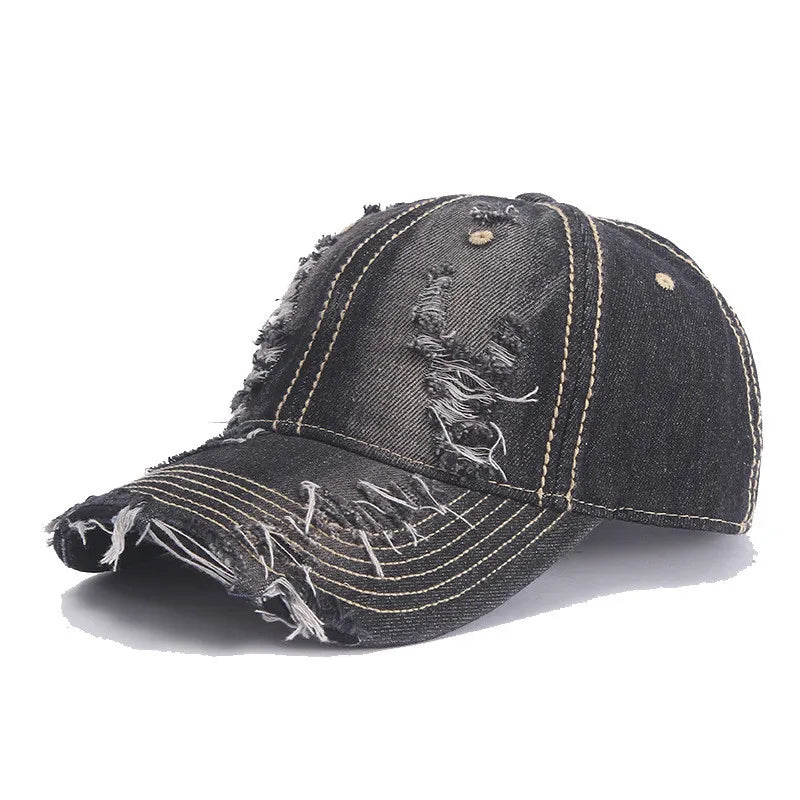 Women Men Leisure Ripped Baseball Cap