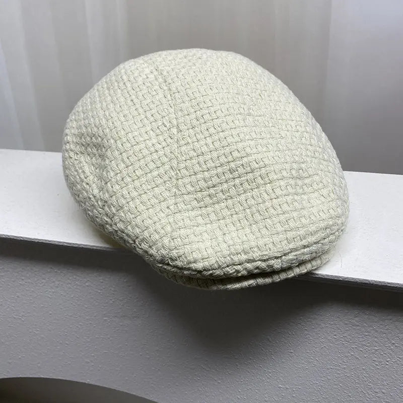 Big Size Summer Linen Solid Newsboy Caps