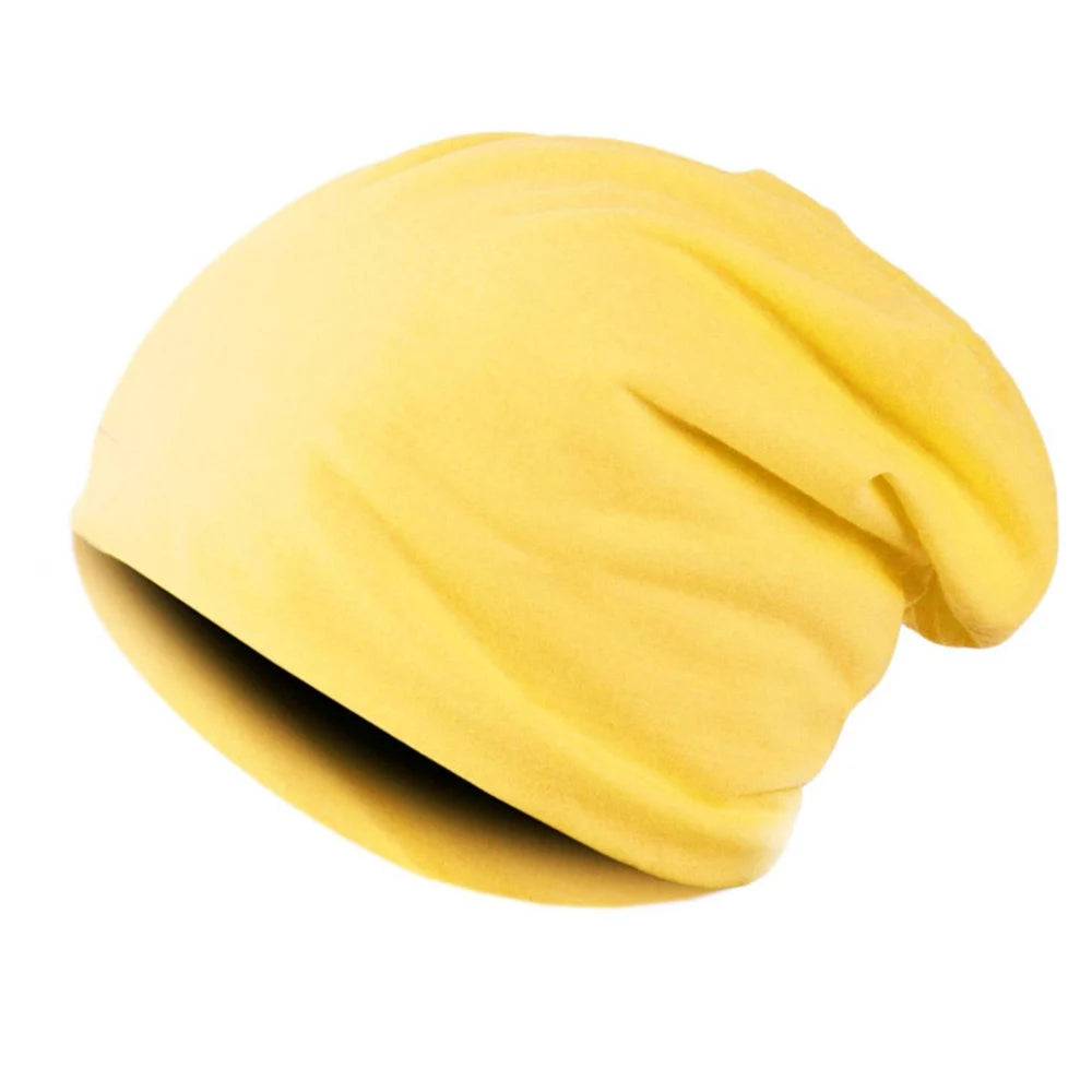 Cotton Slouchy Beanies For Men Vintage Hip-Hop Slouchy Hat Autumn Winter