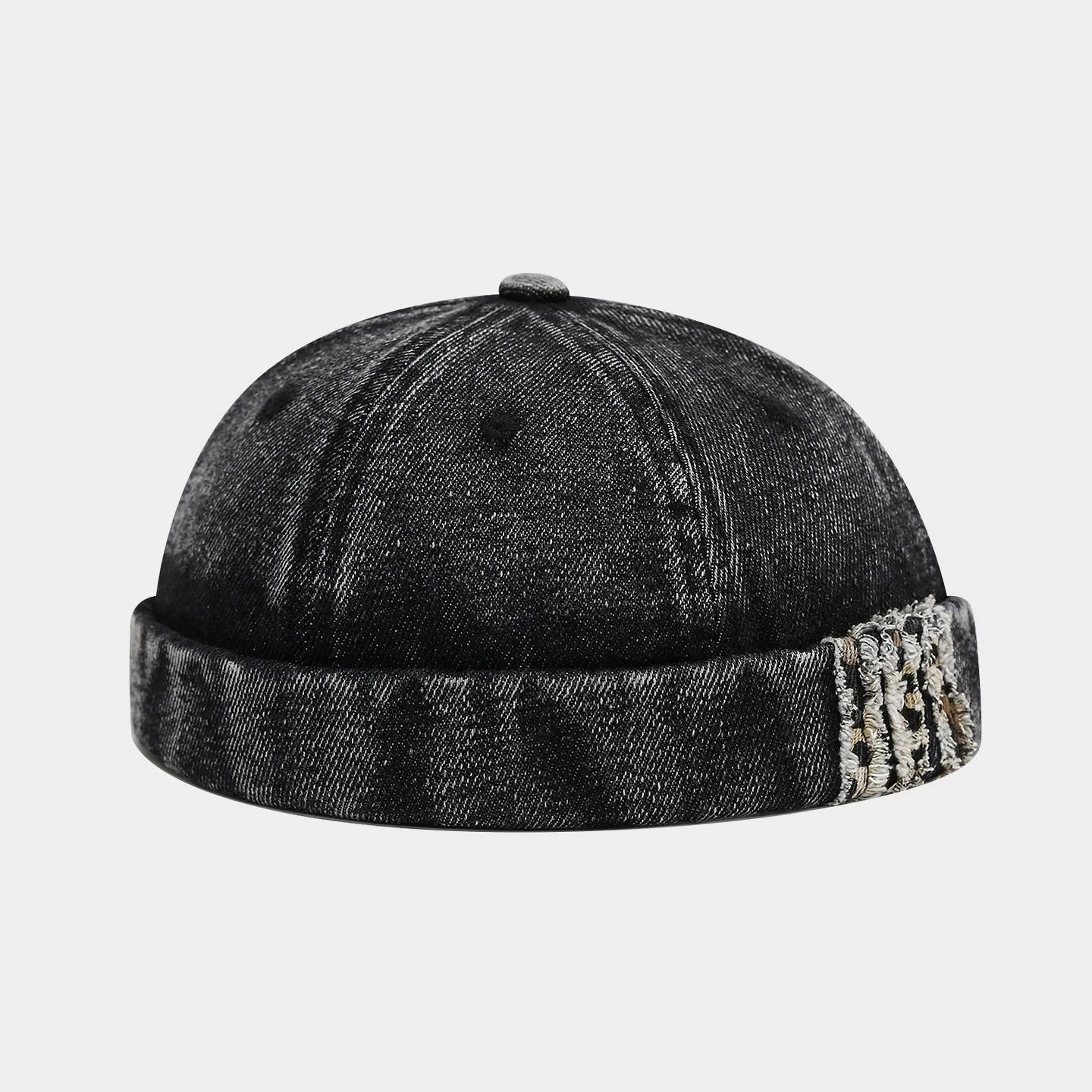 Fashion Denim Docker Cap Brimless Hat