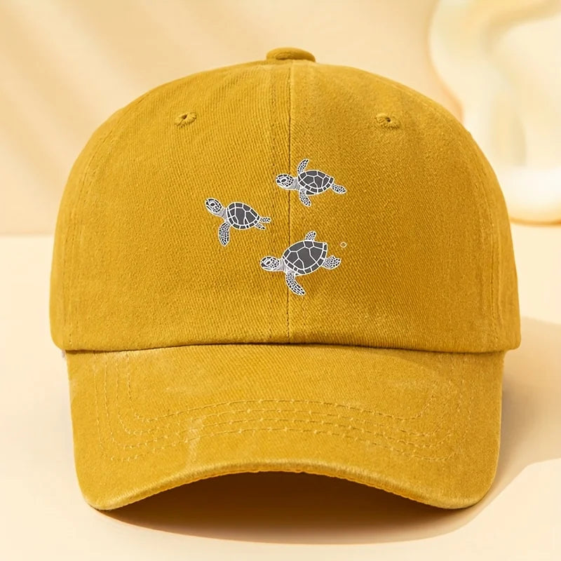 Turtle Print Unisex Baseball Cap with Outdoor