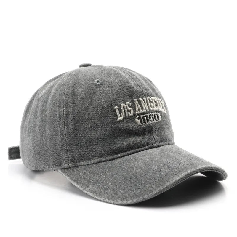 Personality Female Wash Do Old Letter Embroidery Los Angeles 1850 Cap Outdoor Male Sports Baseball Cap