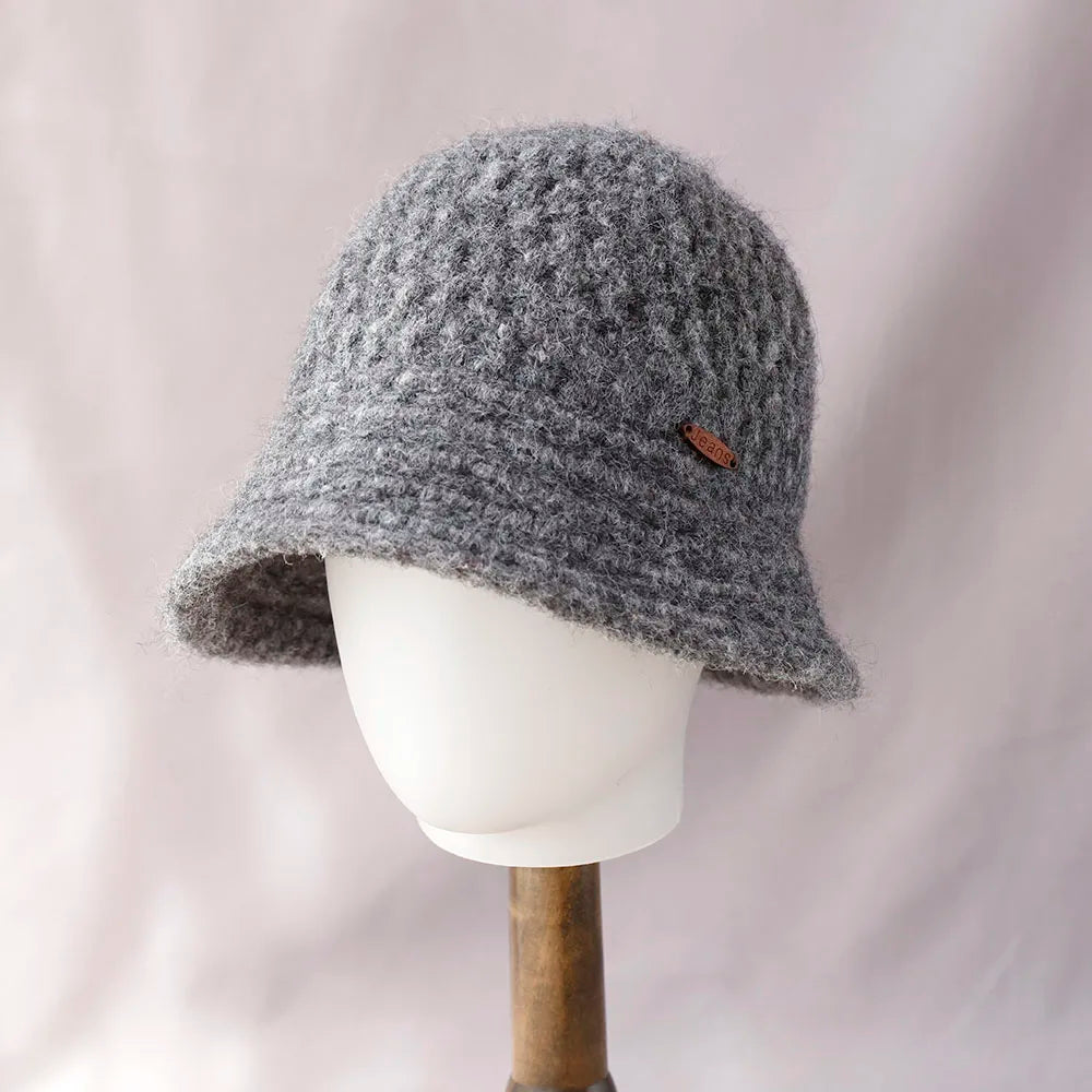 2025 Knitted Bucket Hat Fashion Color Block Women's Hip Hop Cap