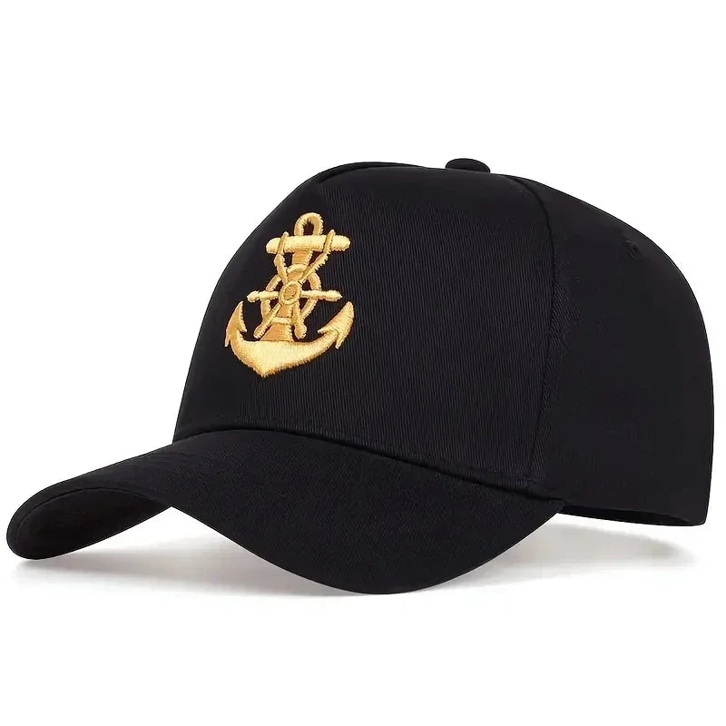 Unisex Ship Anchor Embroidery Baseball Caps Outdoor Adjustable Casual Hats Dad Hat Sunscreen Hat