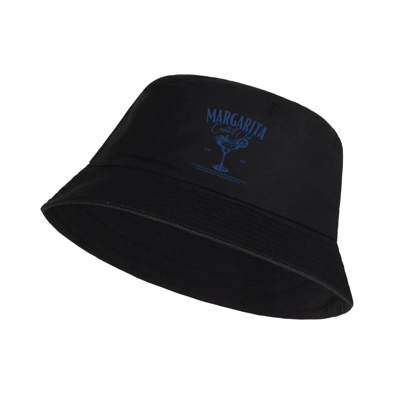 Vintage Margarita Cocktail Print Bucket Hat