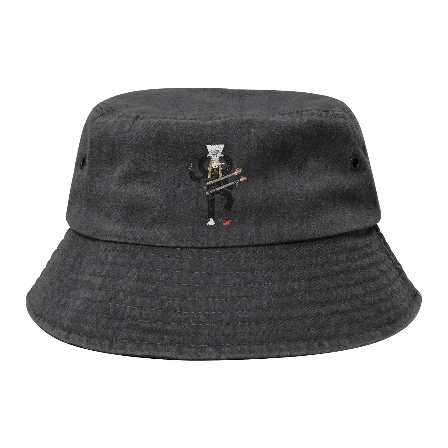 Street Angine De Poitrine Wearing Faces Band Bucket Hat