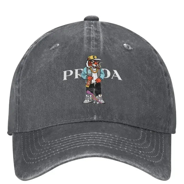 Tiger Print Baseball Cap Fashion Logo Outdoor