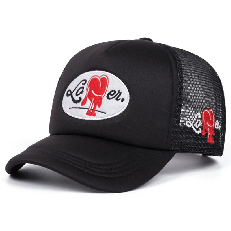 Fashion Simple Baseball Hat Laen Cartoon Love Embroidery Street Hip Hop Hat