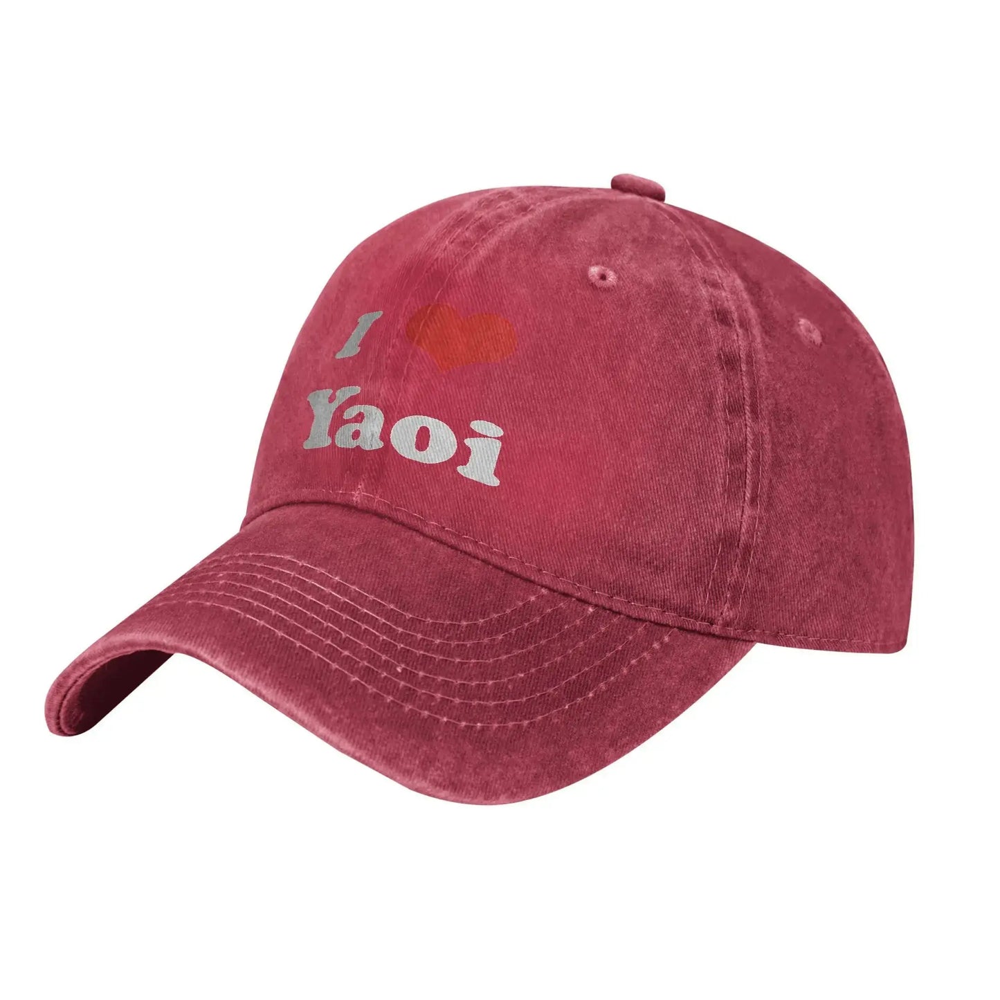 I Love Yaoi Baseball Cap Casual Washed Men Women