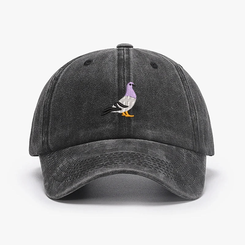 Embroidery Pigeon Spring Vintage Baseball Caps